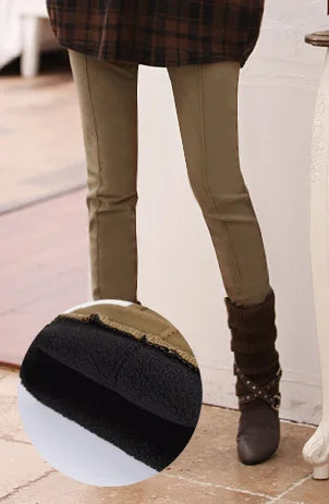 Women Pencil Pants High Waist Skinny Black Velvet Leggings – Warm Winter Jeggings S-4XL