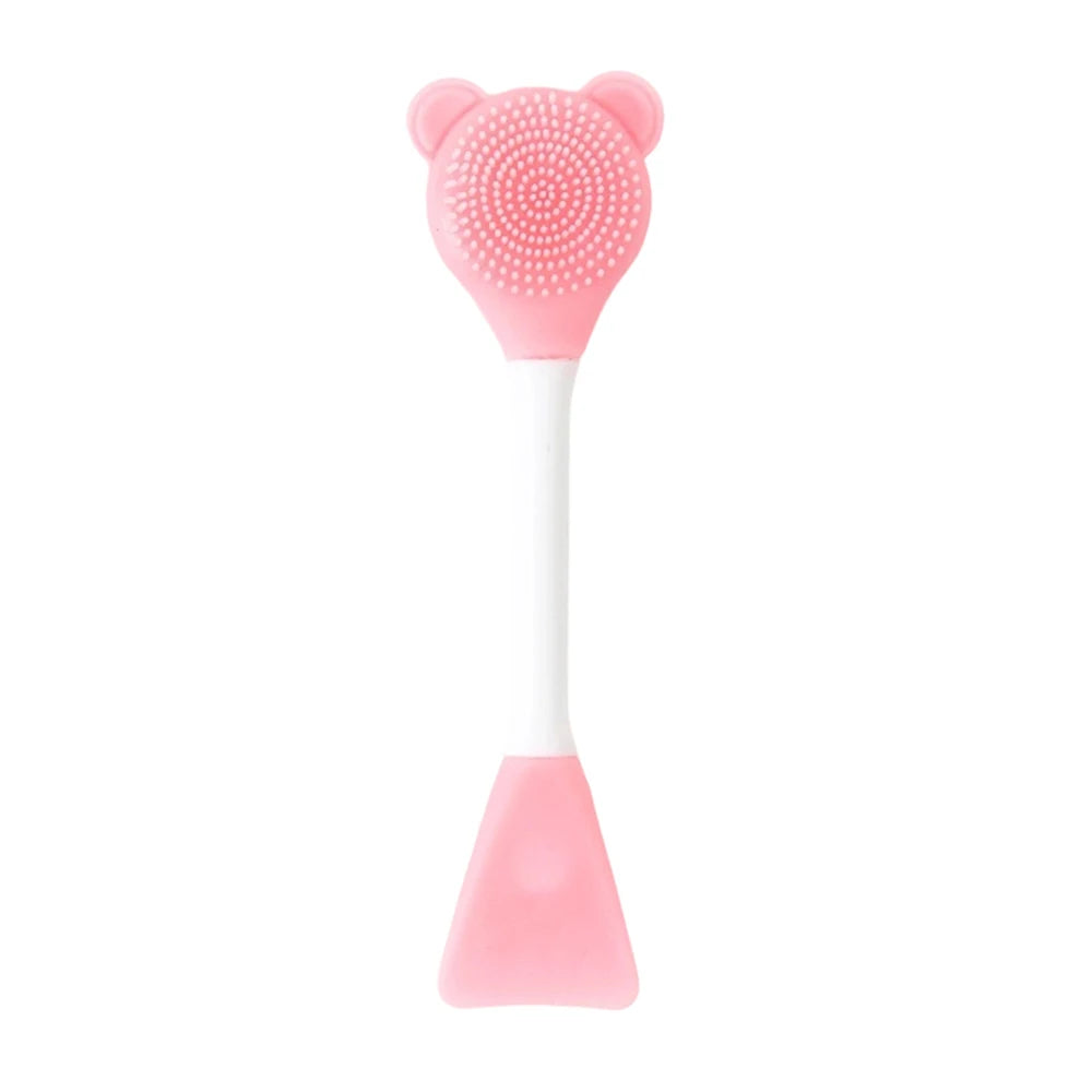 2-in-1 Facial Cleaning Silicone Brush & Mask Applicator – Skincare Spa Wash Tool