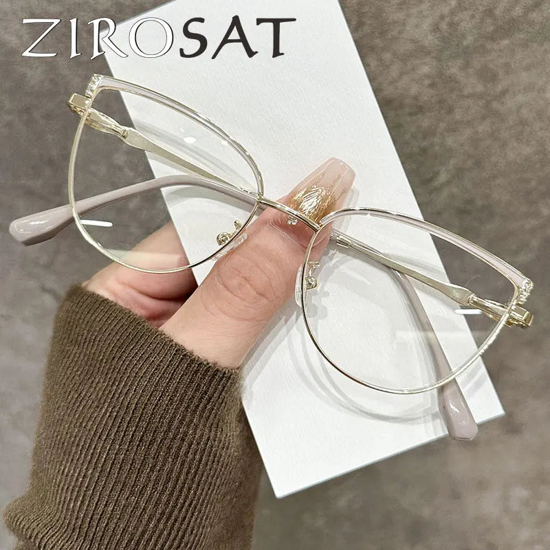 ZIROSAT J9289 Women’s Prescription Eyeglasses – Alloy Frame Optical Glasses for Female Eyewear
