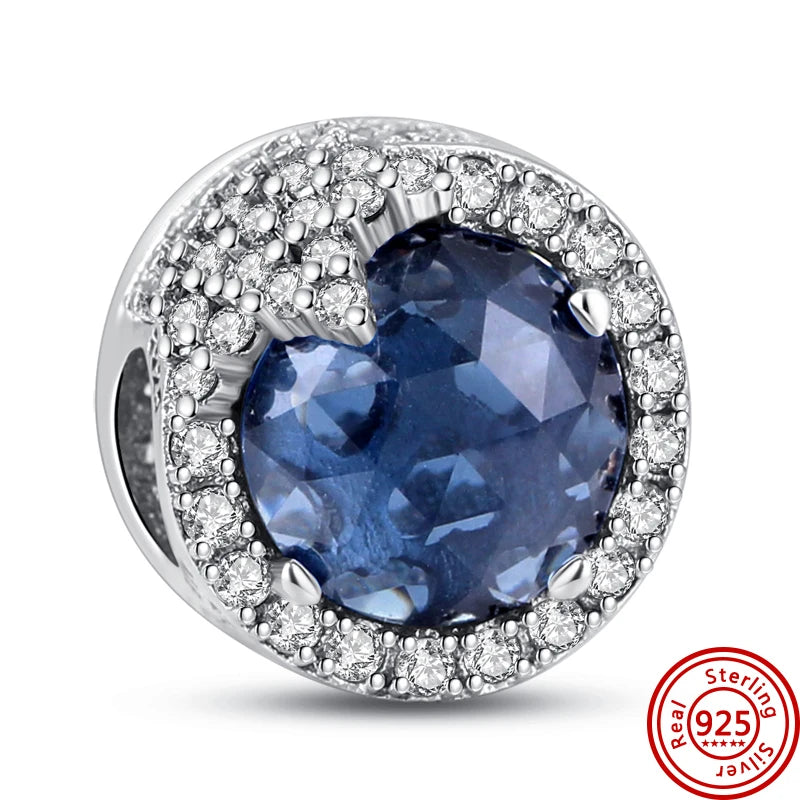 925 Sterling Silver Heart Pave Zircon Family Tree Charm | Fits Original Bracelet Women’s Luxury Jewelry Gift