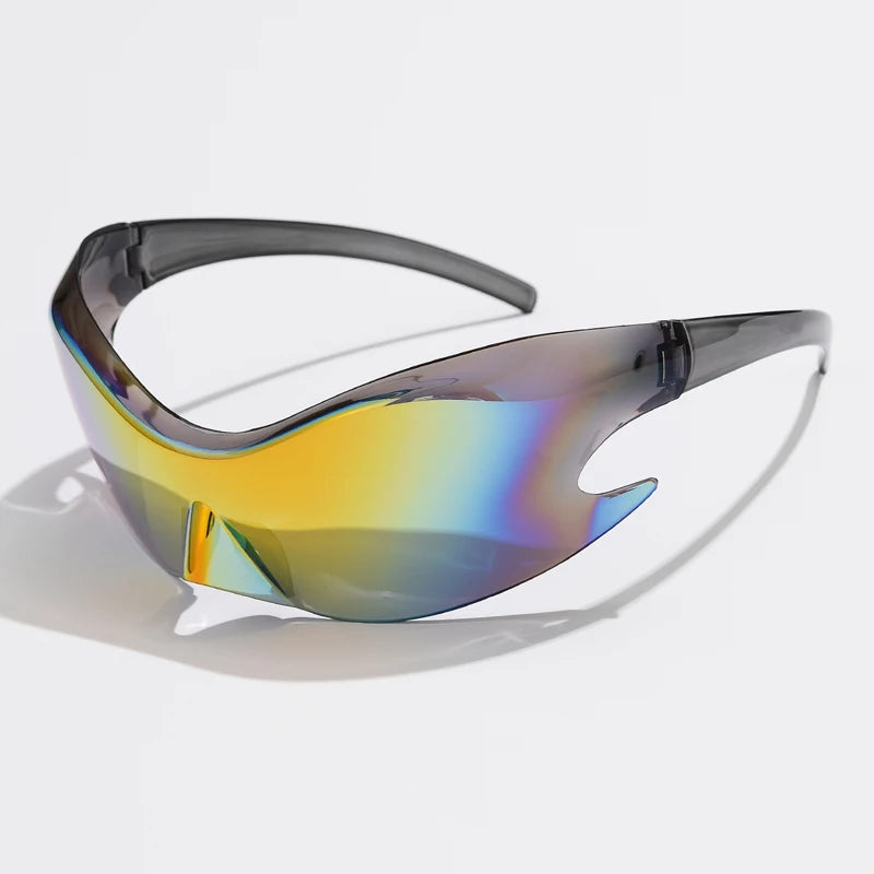Men Brand Sports Punk Y2K Sunglasses – Women Unique One-Piece Goggle Sun Glasses | Cycling Hip Hop Shades UV400