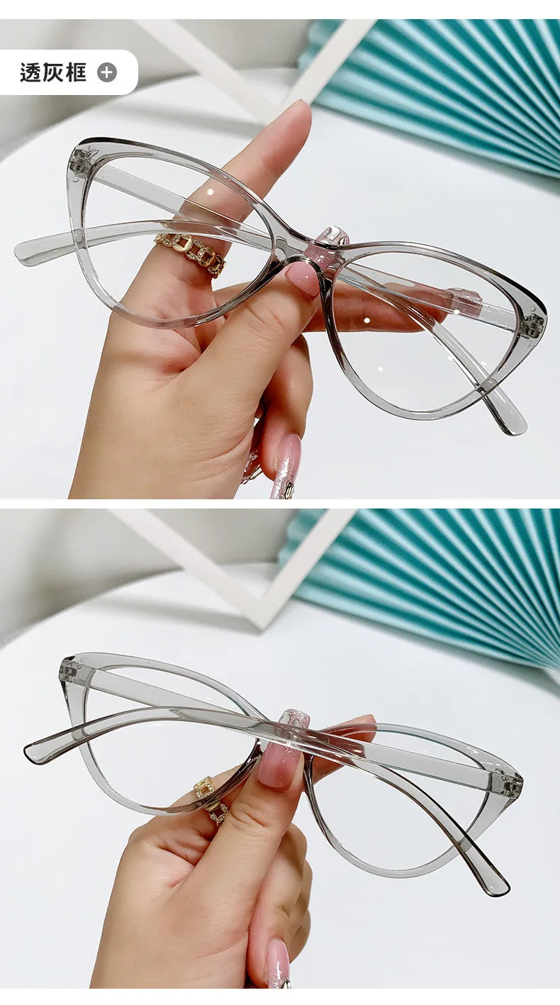 New Fashion Unisex Cat Eye Glasses – Plain Frame Eyewear for Women & Men | Party Decorative Spectacles