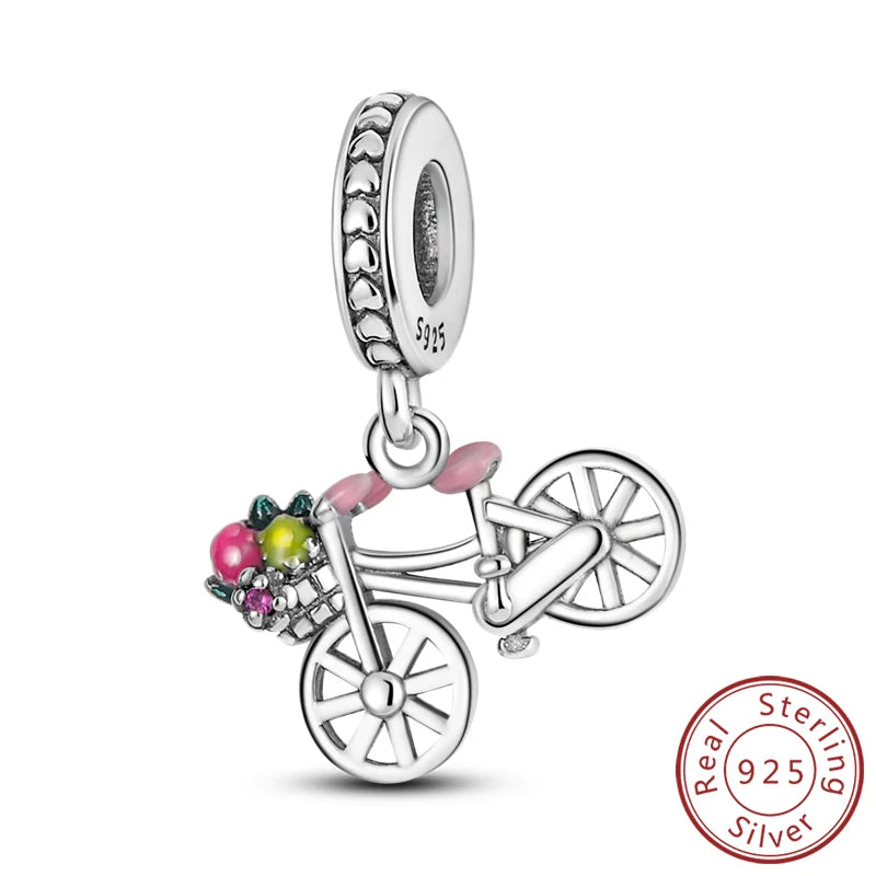 Original 925 Sterling Silver Paris Tower & Travel Charms – DIY Bracelet & Pendant Jewelry