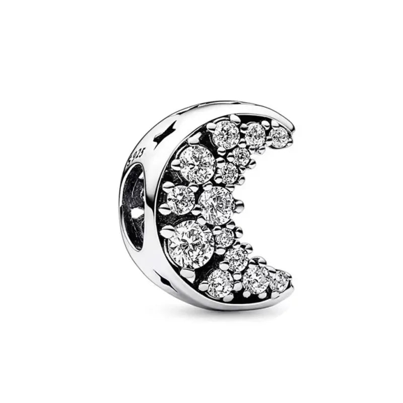 2025 New S925 Silver Spring Ball Bear Cross Pendant – DIY Bracelet Charm for Women