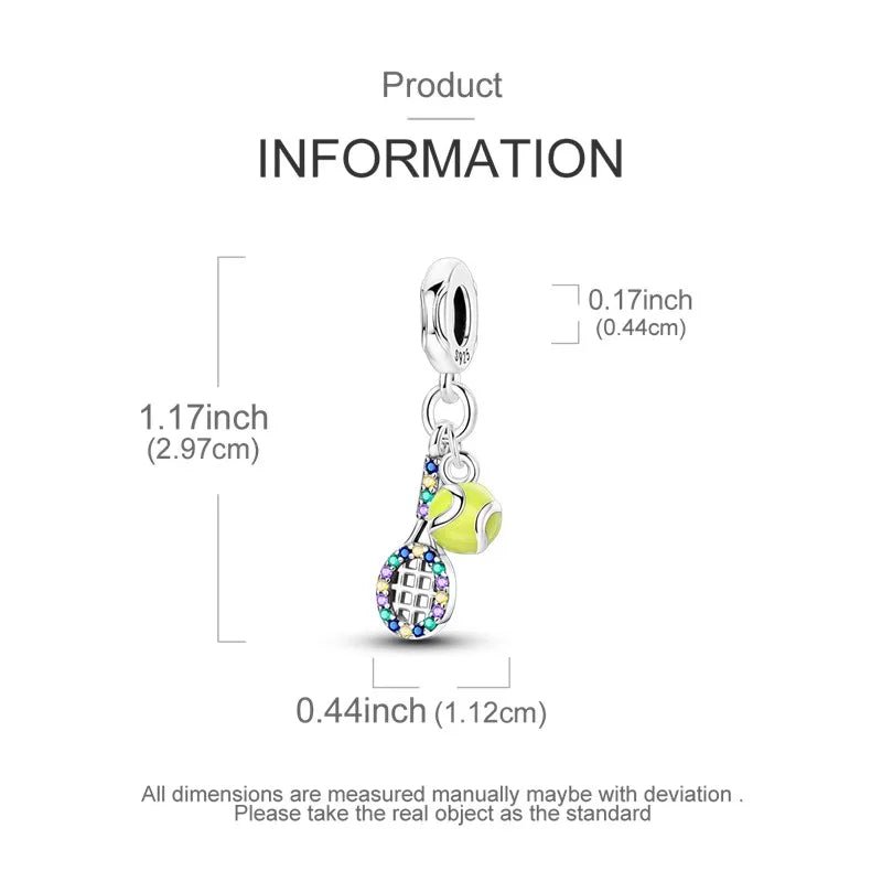 925 Sterling Silver Colorful CZ Zircon Dangle Charm | 2025 New Fashion Bead | Fits Pandora Bracelet | DIY Jewelry Gift
