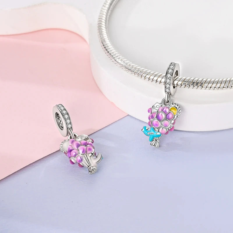 925 Sterling Silver Flying Bird & Butterfly Safety Chain Charm Beads for Original 3mm Bracelet – DIY Jewelry Gift