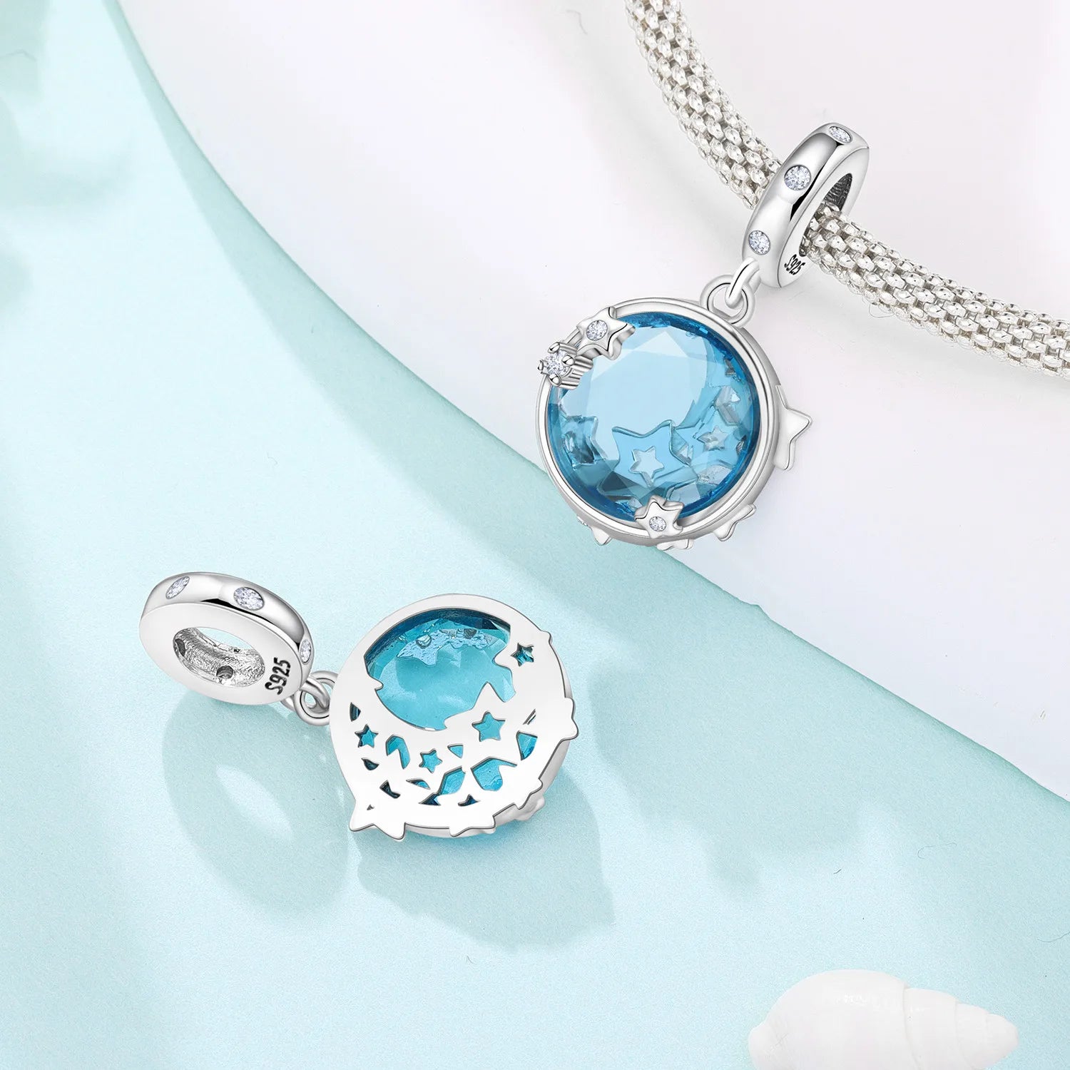 925 Sterling Silver Lovers Charms | Star Moon Sun & Magic Tarot Card Pendant for Bracelet Necklace DIY Jewelry Gift