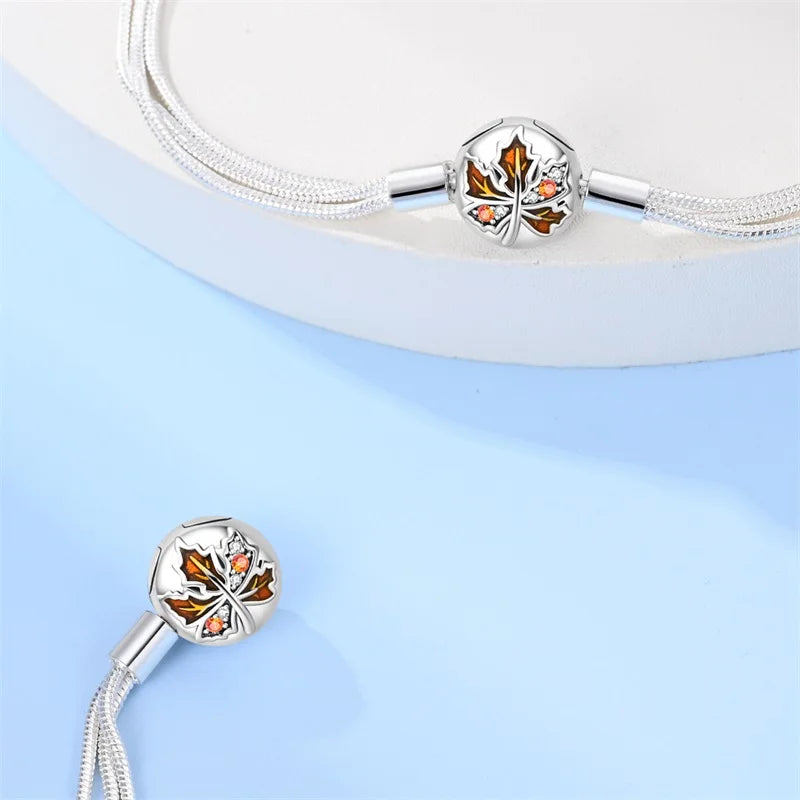 925 Sterling Silver Rainbow Leather Braided Bracelet | Eternal Love Stars & Moon Charm – DIY Women’s Beaded Jewelry Gift