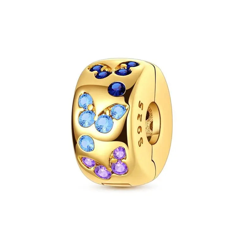 925 Sterling Silver Silicone Spacer Beads & Safety Chain | Clasp Charms Fit Original Pandora 3mm Bracelet – Women’s Jewelry