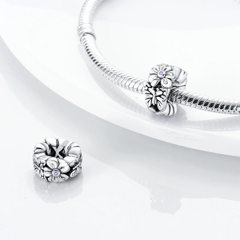 925 Sterling Silver Silicone Spacer Beads & Safety Chain | Clasp Charms Fit Original Pandora 3mm Bracelet – Women’s Jewelry