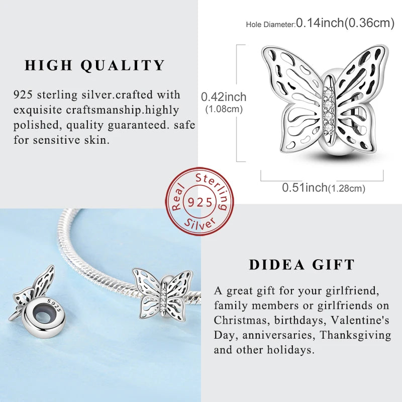 925 Sterling Silver CZ Pave Round Clip Charm – Fits Original Pandora Bracelet & Necklace Jewelry Gift