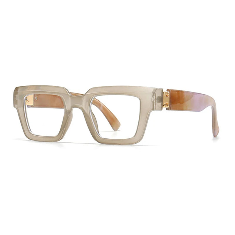 2025 New Oversized Square Presbyopic Reading Glasses – Unisex Marbling Retro Computer Eyewear | Diopter +0.5 to +3.0
