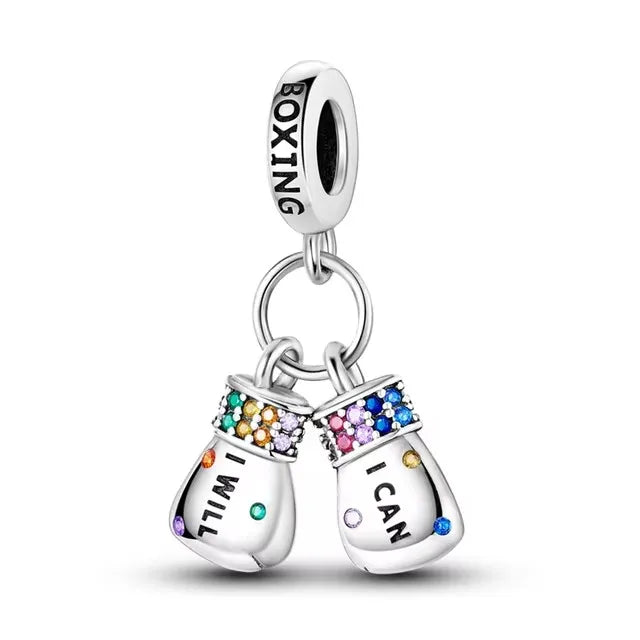 2025 S925 Sterling Silver Sports Series Charms | Basketball, Rugby, Baseball & Golf Pendant Fit Pandora Bracelets & Necklaces