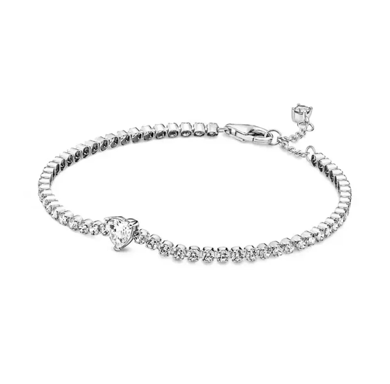 Charming 925 Sterling Silver Tennis Bracelet | DIY Bead Fashion Jewelry Gift