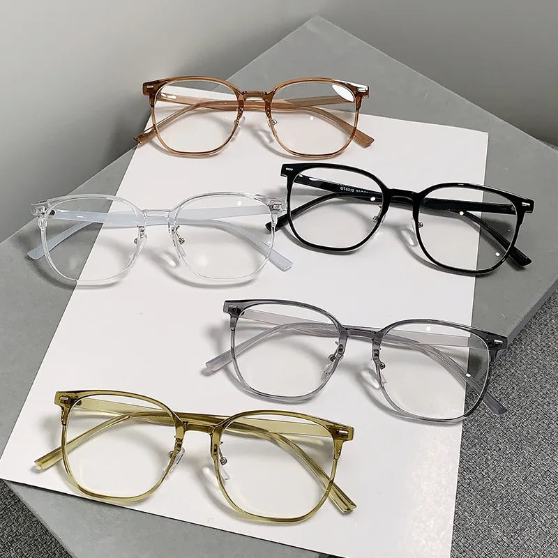 0 to -600 Myopia Large Frame Glasses – Ultra-Light Anti Blue Light Finished Flat Glasses