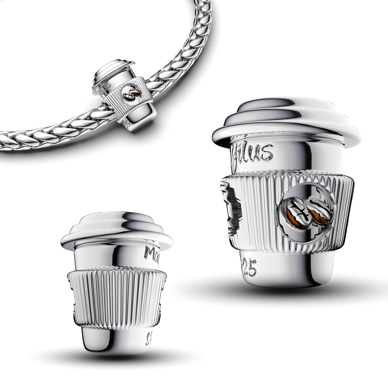 Plata 925 Silver Charm 💎 High-Quality DIY Bead for Bracelet & Phone