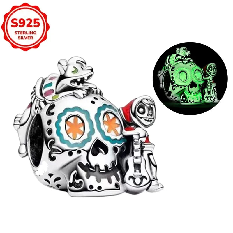 New Disney 925 Sterling Silver Cheshire Cat & Dumbo Charms – Original Bracelet Beads DIY Pendant Halloween Jewelry Gift