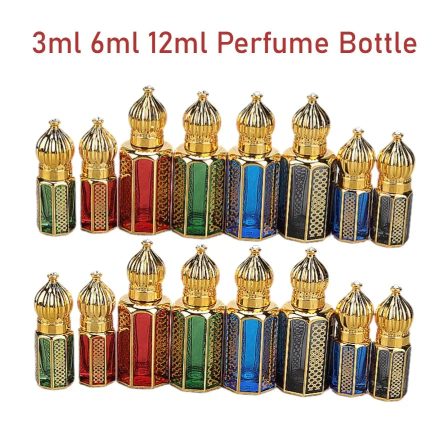 10PCS 3/6/12ML Essential Oil Roller Bottles – Empty Mini Perfume Glass Bottles | Refillable Massage Roller Perfume Dispenser