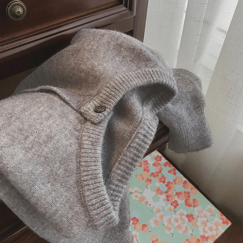 Women’s Knitted Open Cardigan | Casual Korean Style Long Sleeve Autumn Winter Outerwear Sweater Jacket