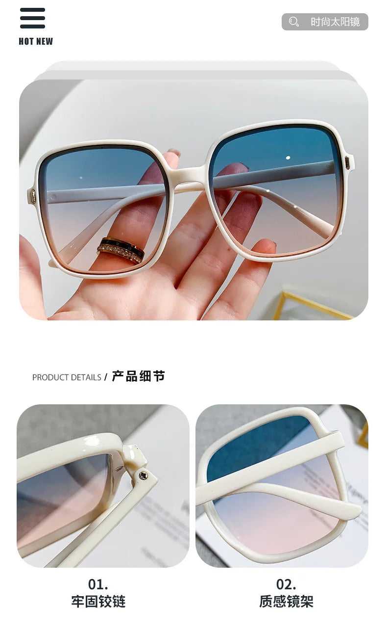 New Oversized Rectangle Sunglasses – Women’s Fashion Square Sun Glasses & Men’s Classic Vintage Eyewear | UV400 Oculos De Sol