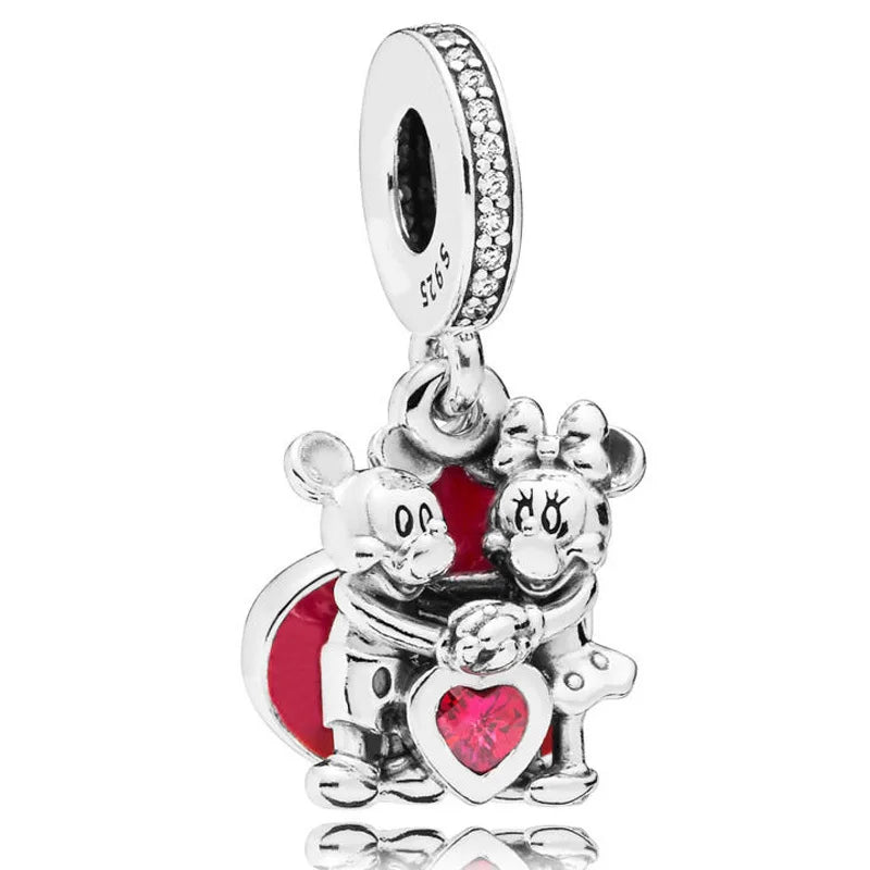 925 Sterling Silver Disney Character Beads – Mickey, Minnie, Princess, Stitch, Iron Man, Spiderman Charms for Pandora Bracelet