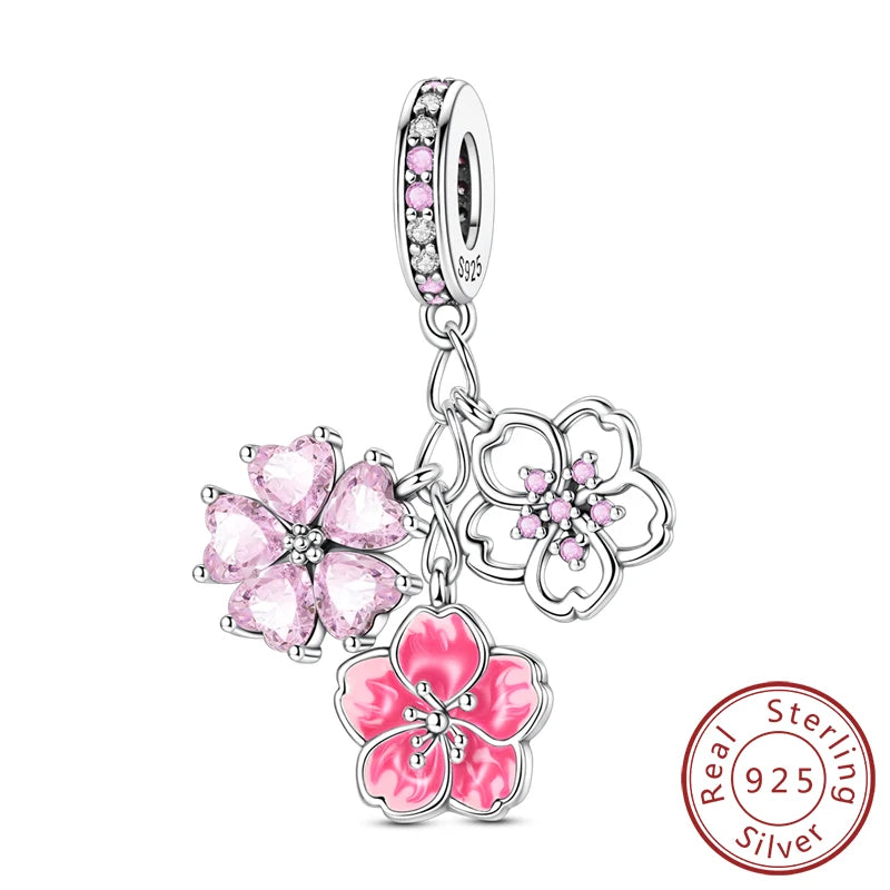 New 925 Sterling Silver Animal & Symbol Charms Beads – Capybara, Firefly, Puppy, Cat, Horseshoe Pendants Fit Bracelets & Bangles