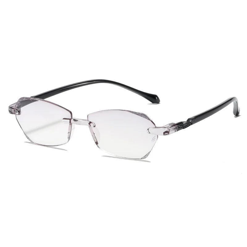 New Diamond Cut High Definition Reading Glasses – Men & Women Far-Sighted Hyperopia Eyewear | Classic Rimless Presbyopia Eyeglasses