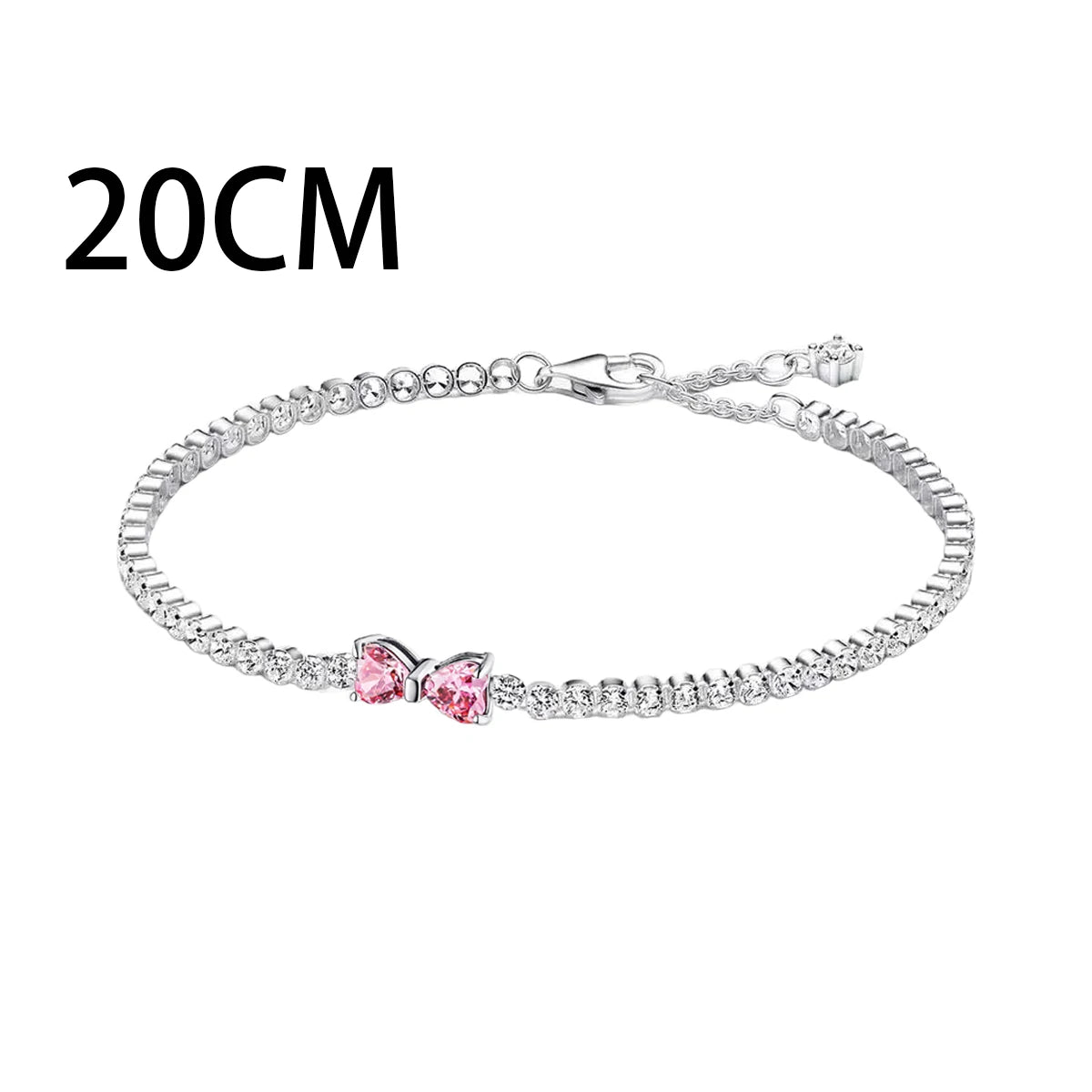 925 Sterling Silver Pink Bow Jewelry Set – Charms, Rings, Earrings & Necklace Beads for Women