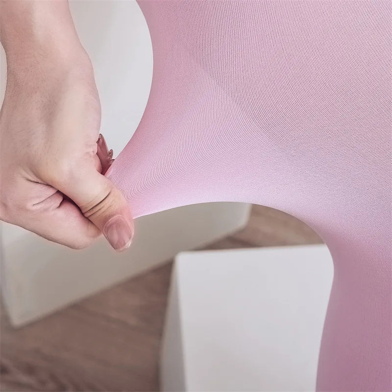 Candy Color Tights 50D – Anti-Slip Midweight Pantyhose, Textured Base Layer Stockings for Spring Wardrobe
