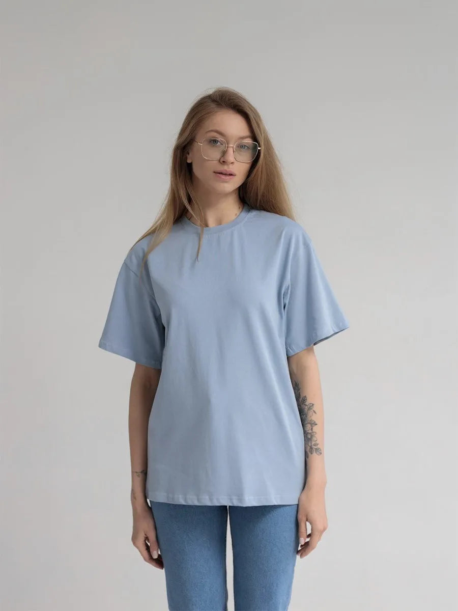 Botvotee 21 Colors Oversized Basic T-Shirts for Women | 100% Cotton Casual Summer Tops | Solid Color Loose Fit Tees