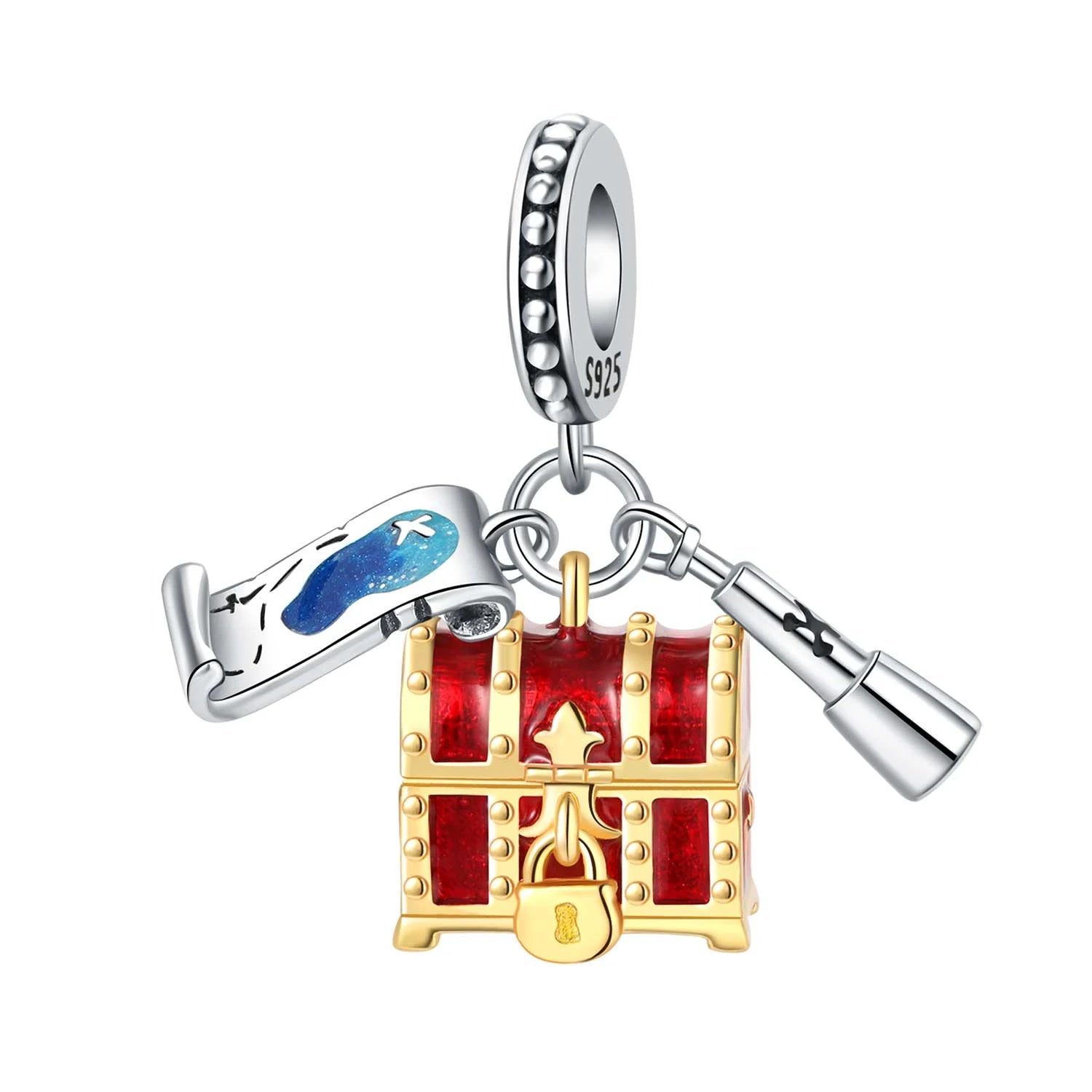 Orstarry 925 Sterling Silver Mermaid Cartoon Charm | Original Pendant Beads Fit Pandora Bracelet DIY Fine Jewelry Gift