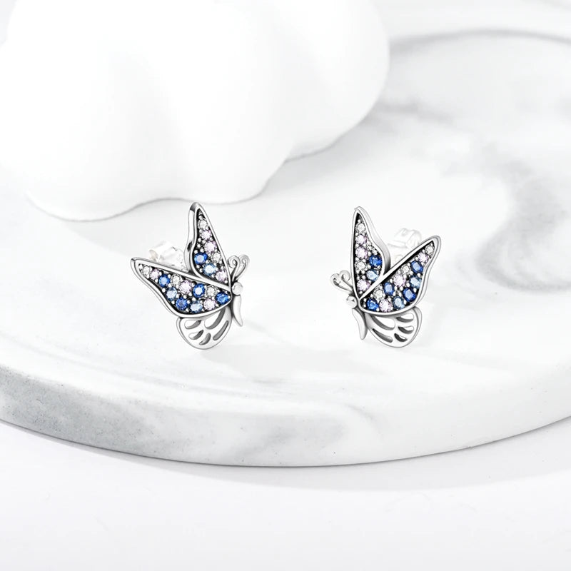 Luxury 925 Sterling Silver Ocean Mermaid Earrings | Pave CZ Fine Jewelry for Women