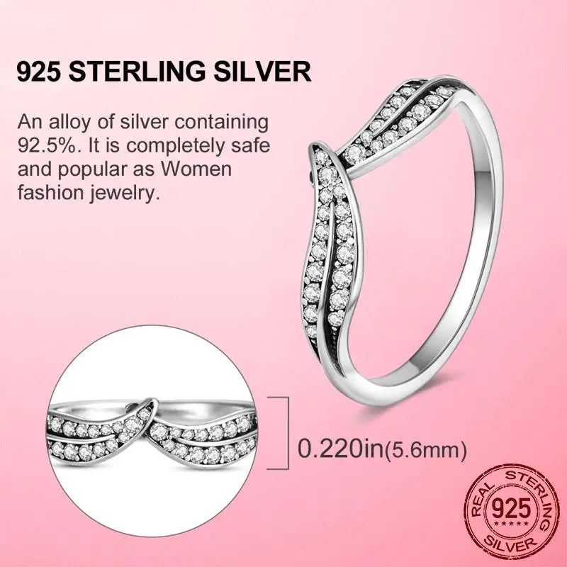 925 Sterling Silver Cocktail Ring Set for Women | CZ Zircon Pave Bridal Wedding & Engagement Jewelry