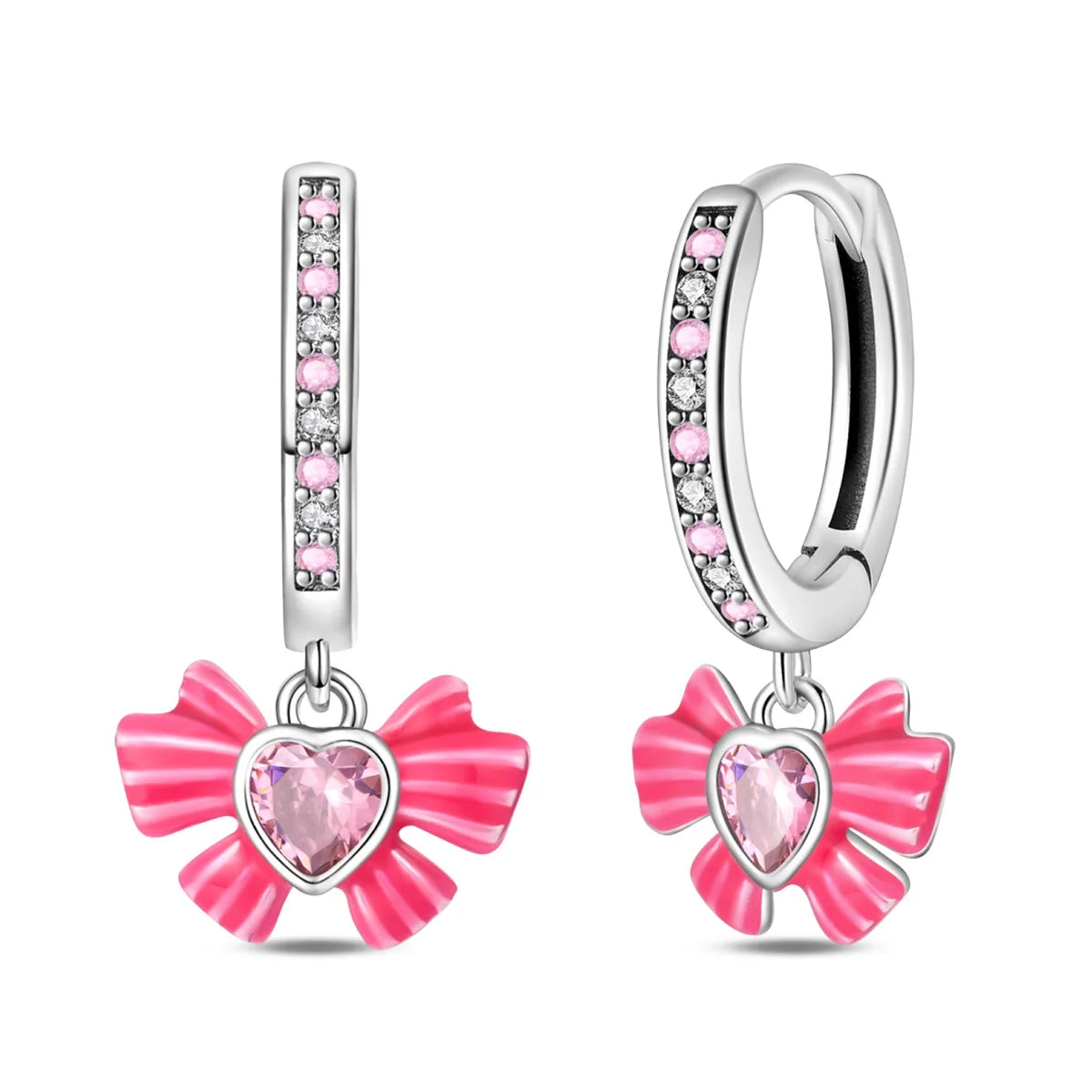 2024 New 925 Sterling Silver Bow Tie Jewelry Set | Zircon Ring, Earrings, Bracelet & Necklace for Women Gift