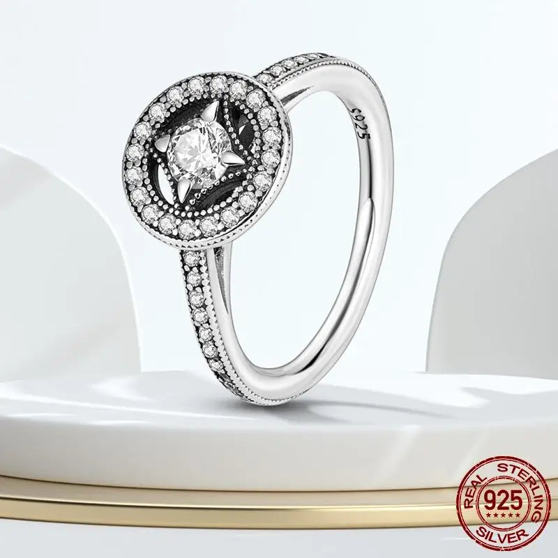 925 Sterling Silver Cross Ring for Women | Clear CZ Engagement & Wedding Band | Fine Jewelry Gift