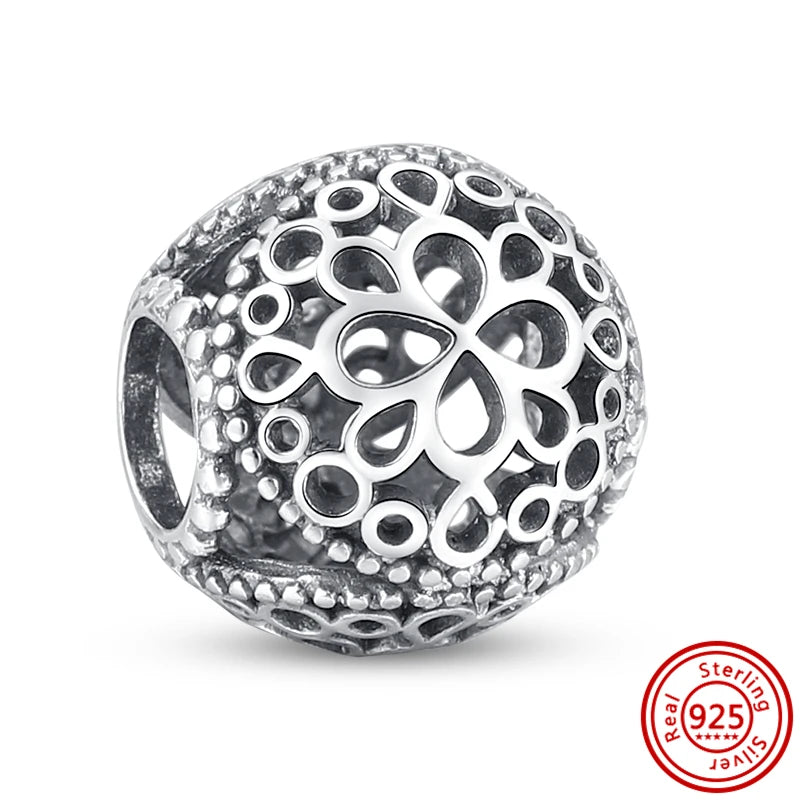 Authentic 925 Sterling Silver Snowflake, Starfish, Shell & Heart Charms | Fit Original Bracelets DIY Women Jewelry