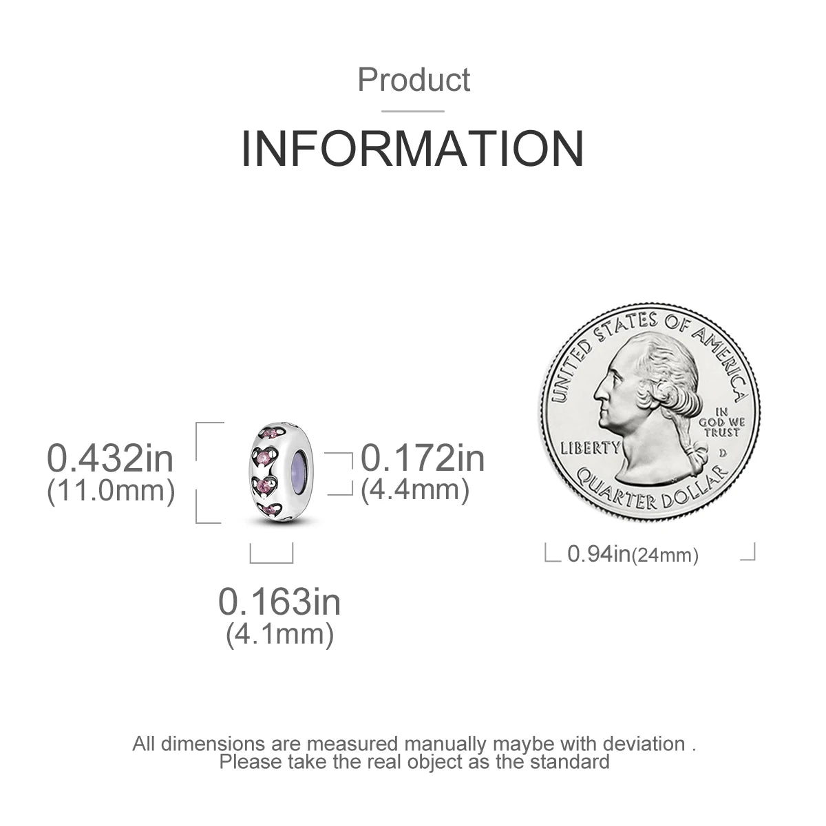 Original 925 Sterling Silver Stopper Bead Clip Charm | Fits Bangle Bracelet DIY Jewelry