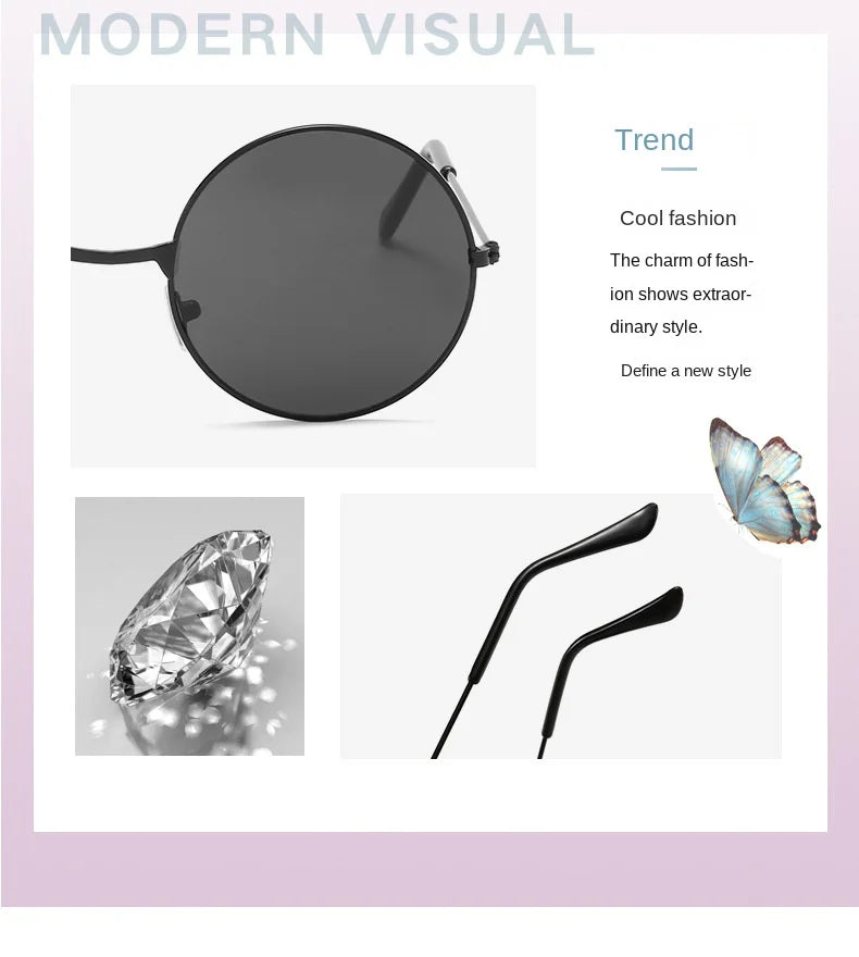 Popular Fishing & Leisure Round Metal Sunglasses – Retro Vintage Fashion Eyewear for Men & Women | UV400 Sun Glasses 2022