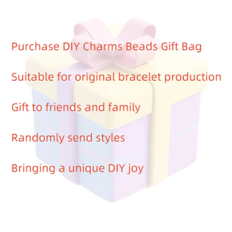 925 Sterling Silver Blind Bag Charms | Random 3 Beads Set Fits Original Pandora Bracelet DIY Jewelry Gift for Women