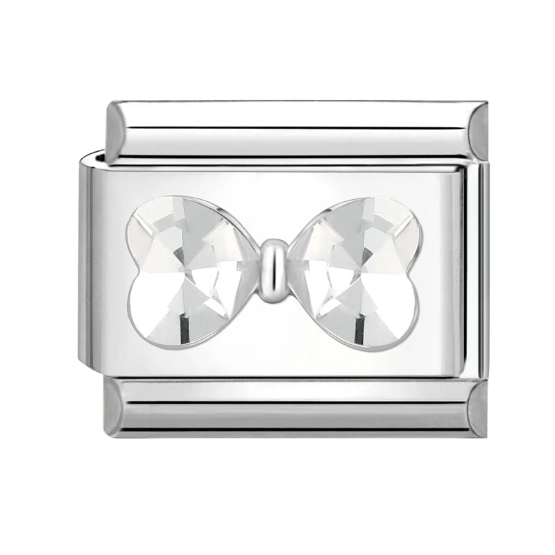 2025 Original Zircon Bow Knot Star Cherry Italian Charm | Stainless Steel 9mm Links DIY Modular Bracelet Jewelry Wholesale