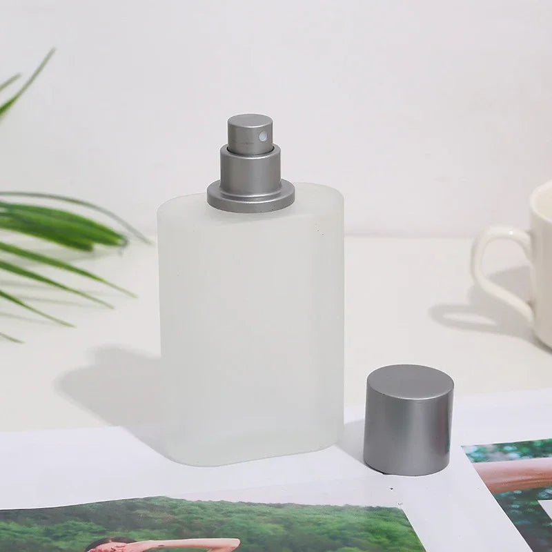 30/50/100ML Screw Top Sandblasted Glass Perfume Bottle – Empty Liquid Spray & Makeup Dispenser Bottles