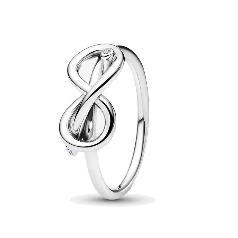 2025 925 Pure Silver Crown Sparkling Zircon Charm Ring for Women | Fashion Jewelry Anniversary Gift