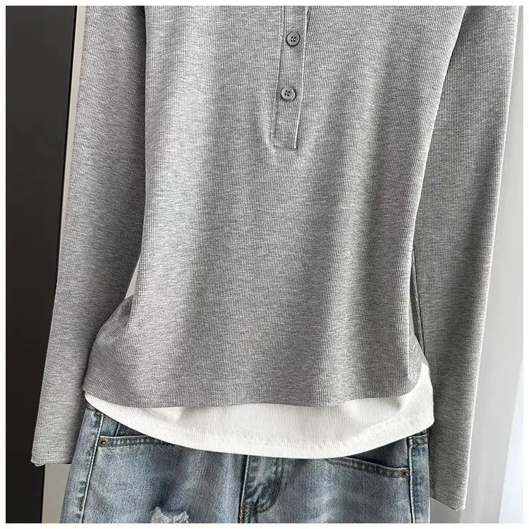 Women’s Loose Long Sleeve T-Shirt – Thin Base Layer Inner Wear | Casual Basic Top for Spring, Summer & Autumn