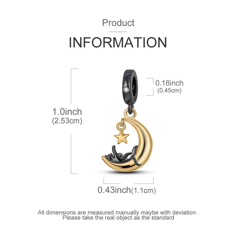 925 Sterling Silver Dog & Cat Animal Series Charms | Pet Beads for Original Bracelet & Necklace DIY Jewelry for Women