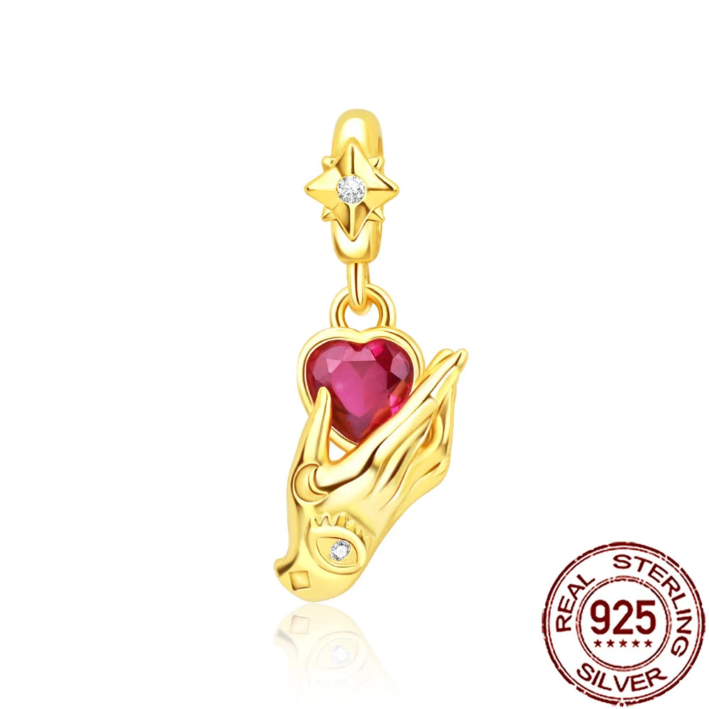 2025 New 925 Sterling Silver All-Seeing Eye Hamsa Hand Charm | Fits Pandora Bracelet & Women’s DIY Jewelry