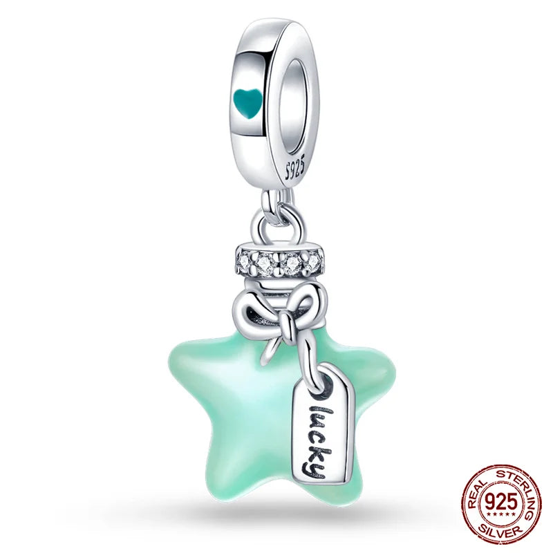 Blue Ocean Series 925 Sterling Silver Turtle Crab Mermaid Charms for 3mm Bracelet