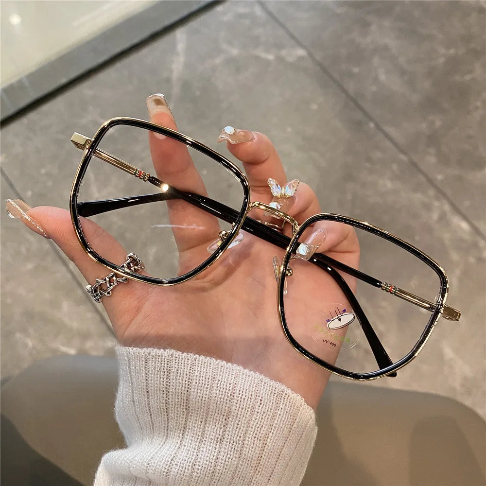 Transparent Computer Glasses – Unisex Polygon Frame Anti Blue Light Eyewear | Optical Spectacle Eyeglass