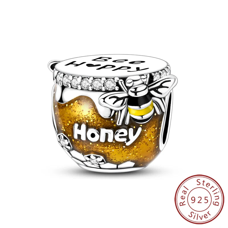 New 925 Sterling Silver Animal & Symbol Charms Beads – Capybara, Firefly, Puppy, Cat, Horseshoe Pendants Fit Bracelets & Bangles