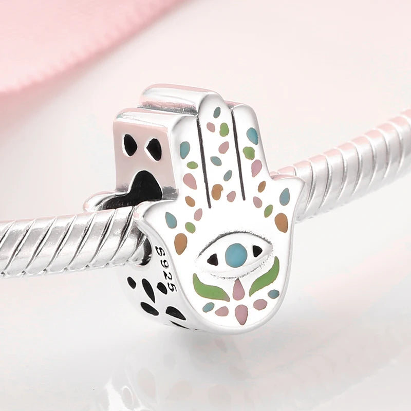 Give Birth To Life Pregnant Mother 925 Sterling Silver Charm | Pink CZ Beads Fit Original Bracelets