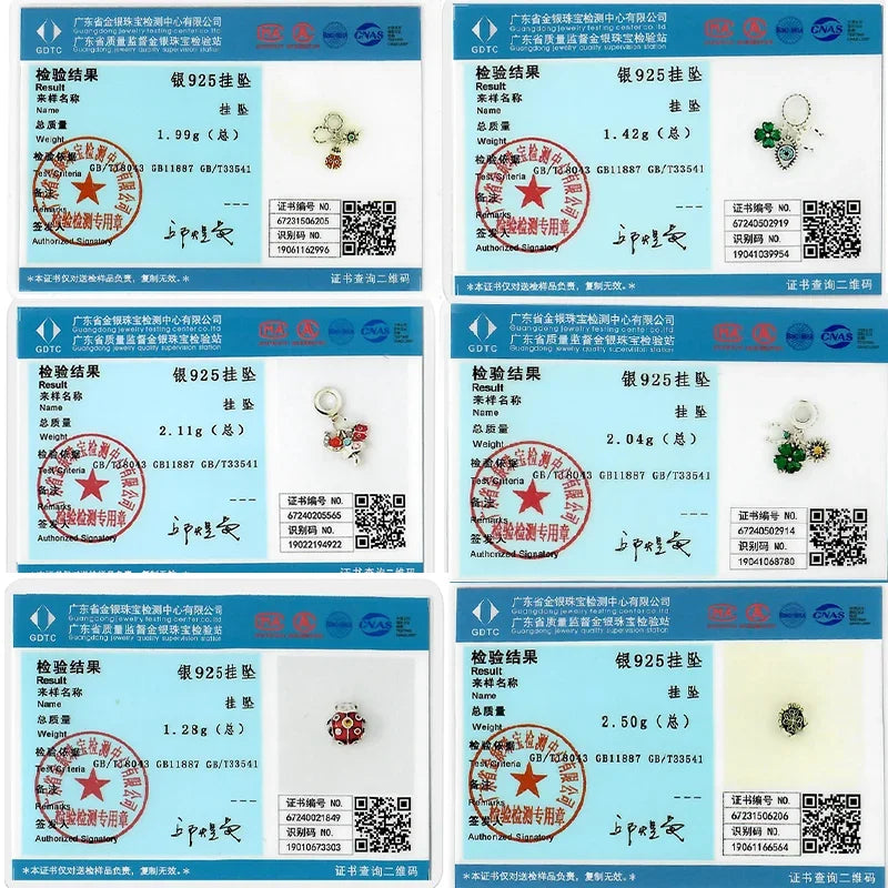 925 Sterling Silver Lucky Eye & Four Leaf Clover Charms – S925 Beads Fit Pandora Bracelet DIY Jewelry Gift for Women